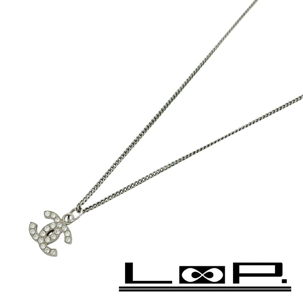 Rakuten - シャネル ■美品■ ココマーク ラインストーン ネックレス アクセサリー シルバー SS B10V 【614637】7 【中古】