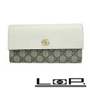 ■美品■ グッチ GG マーモント 長財布 財布 ウォレット レザー ホワイト 456116 【393440】3 【中古】
