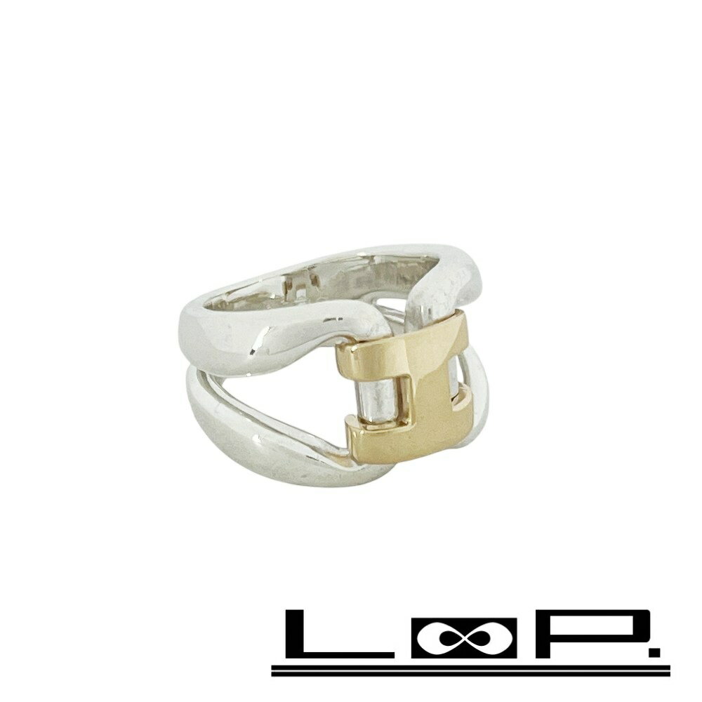 ■新同■磨き済■　エルメス ヒストリー リング 指輪 コンビ シルバーゴールド SV925 YG750 10.6g #50 【412240】8 【中古】のサムネイル