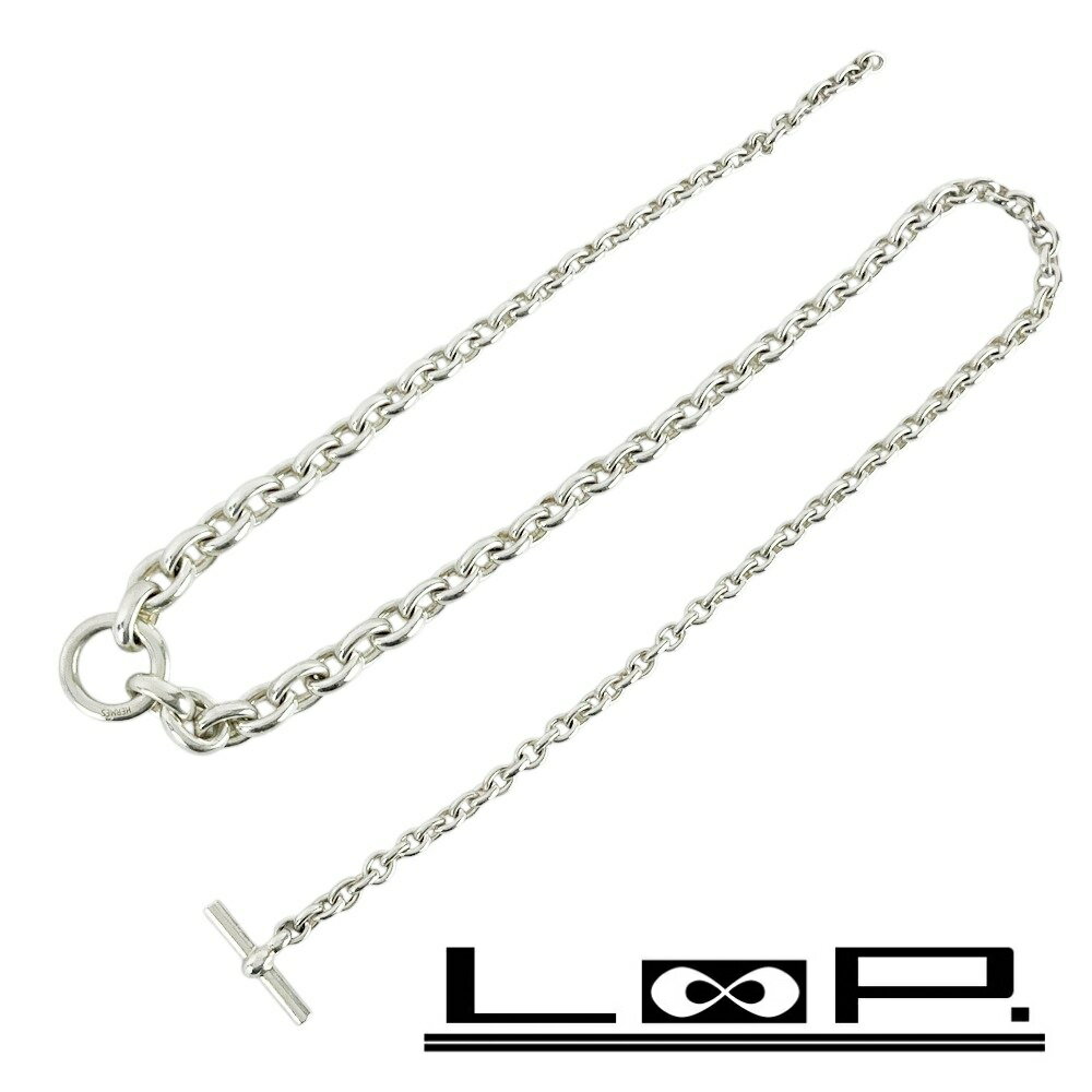 Coral Pink - ◆SALE◆ エルメス ■美品■ クレッシェンド ネックレス アクセサリー シルバー SV 925 【428241】1 【中古】