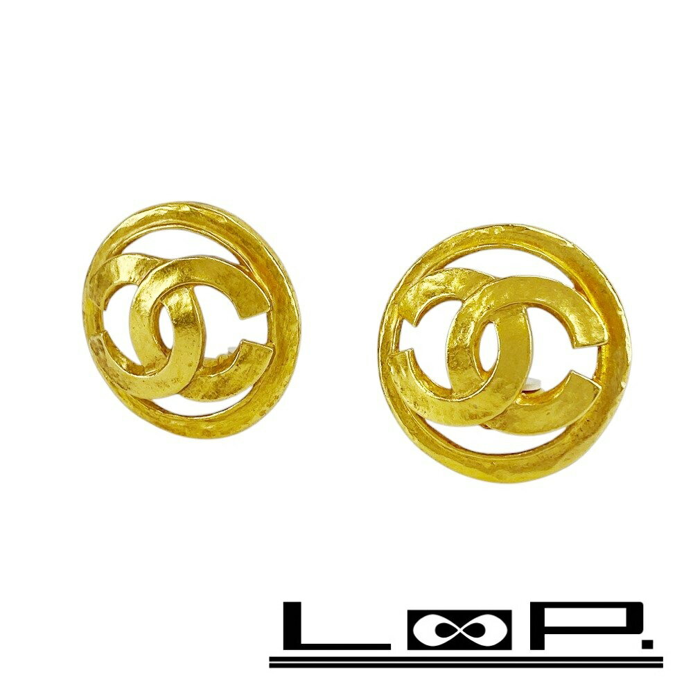 樂天商城 - ◆SALE◆ シャネル ■新同■ サークル ココ イヤリング アクセサリー GP ゴールド 94P 箱 【409042】3 【中古】