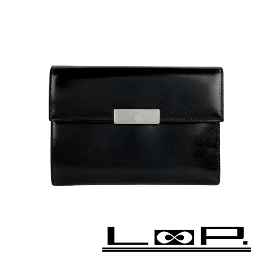 ■新同■ プラダ 二つ折り 財布 ウォレット レザー ブラック 箱 【351945】8 【中古】 ■新同■ プラダ 二つ折り 財布 ウォレット レザー ブラック 箱 【351945】8 【中古】