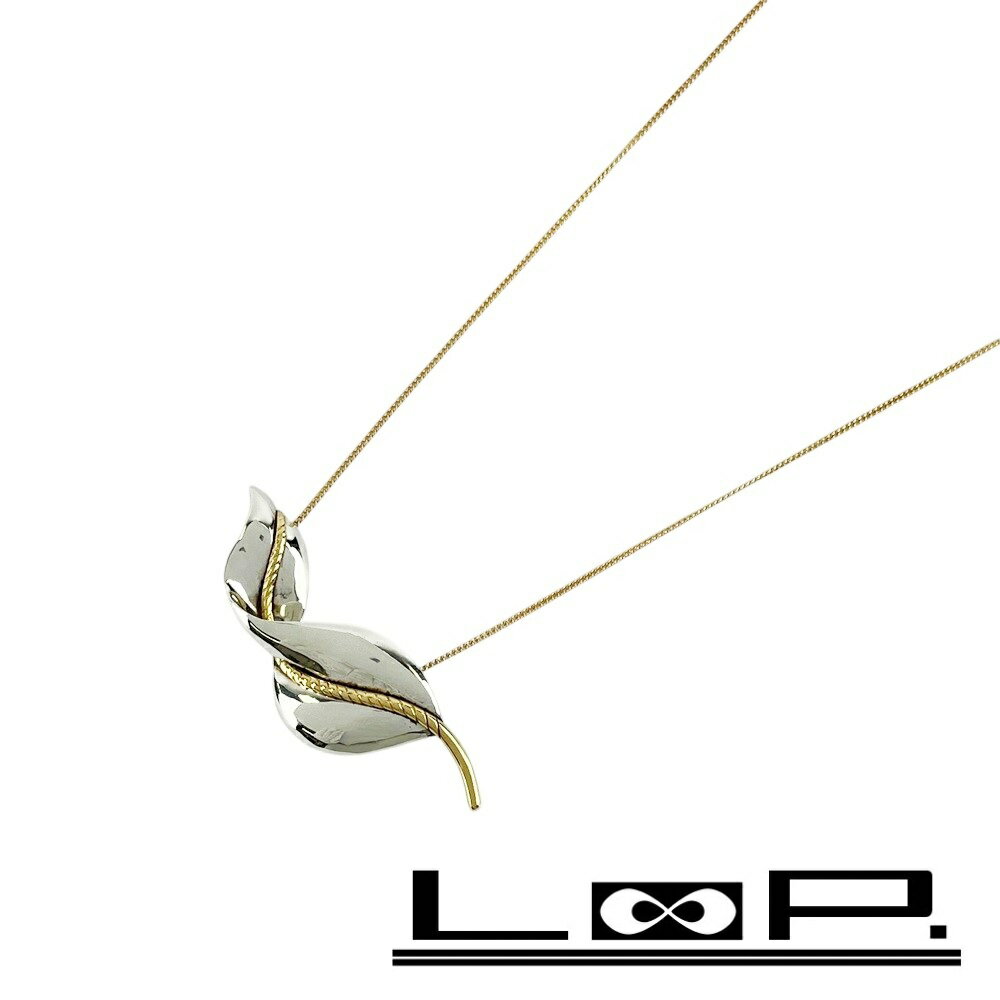 Rakuten - ◆SALE◆ ティファニー ■美品■ リーフ モチーフ ネックレス アクセサリー コンビ シルバー ゴールド SV925 K18 6.7g 【534546】11 【中古】