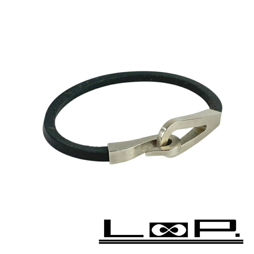 ■中古■　エルメス ジャンボジェット ブレスレット アクセサリー ブラック SS 【359651】8 【中古】