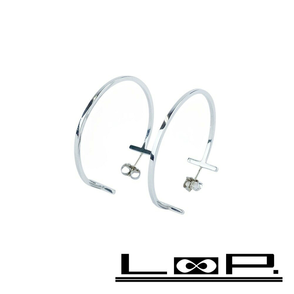 ■美品■　ティファニー Tワイヤー フープ ピアス アクセサリー シルバー SV 925 【416651】5 【中古】