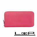 緊急値下げ ■美品■ エルメス アザップ クラシック ロング 長財布 エプソン ピンク □Y刻 【305955】3 【中古】