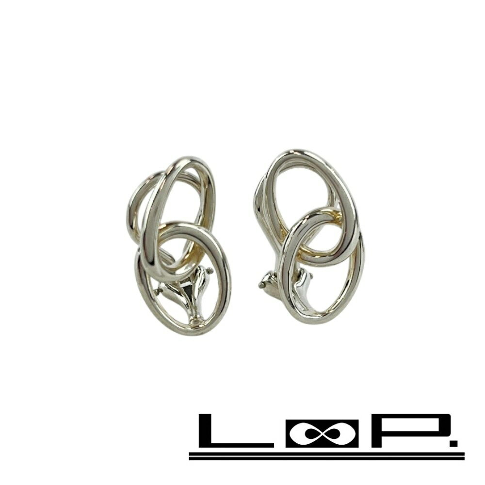 ティファニー ■美品■ ダブル ループ イヤリング アクセサリー シルバー SV 925 【493157】11 【中古】