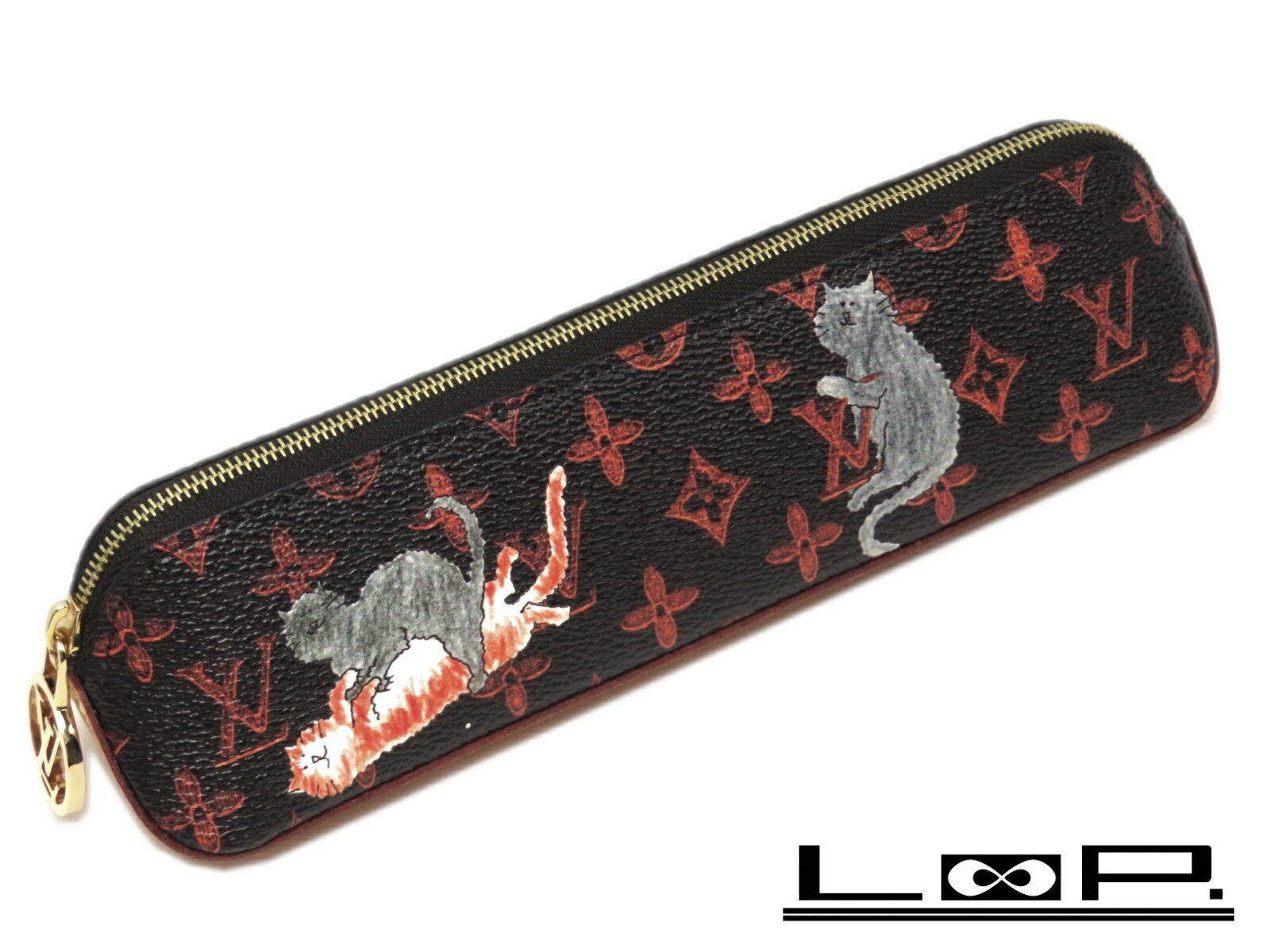 【限定 新同】 ルイ ヴィトン トゥルース エリザベット コスメ ポーチ ペン ケース モノグラム キャット グラム 猫 GI0357 【A38425】 【中古】のサムネイル