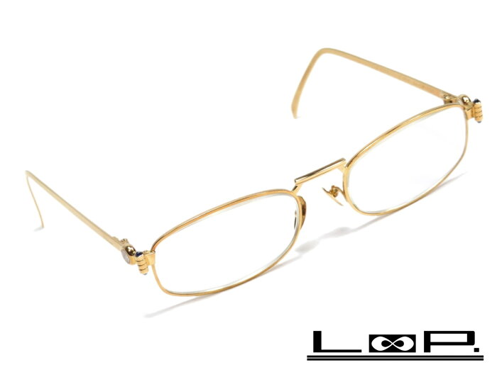 【美品】 Chopard ショパール 眼鏡 メガネ ハッピー ダイヤ イエロー ゴールド 18kt K18 YG 750 C905 【A39902】 【中古】