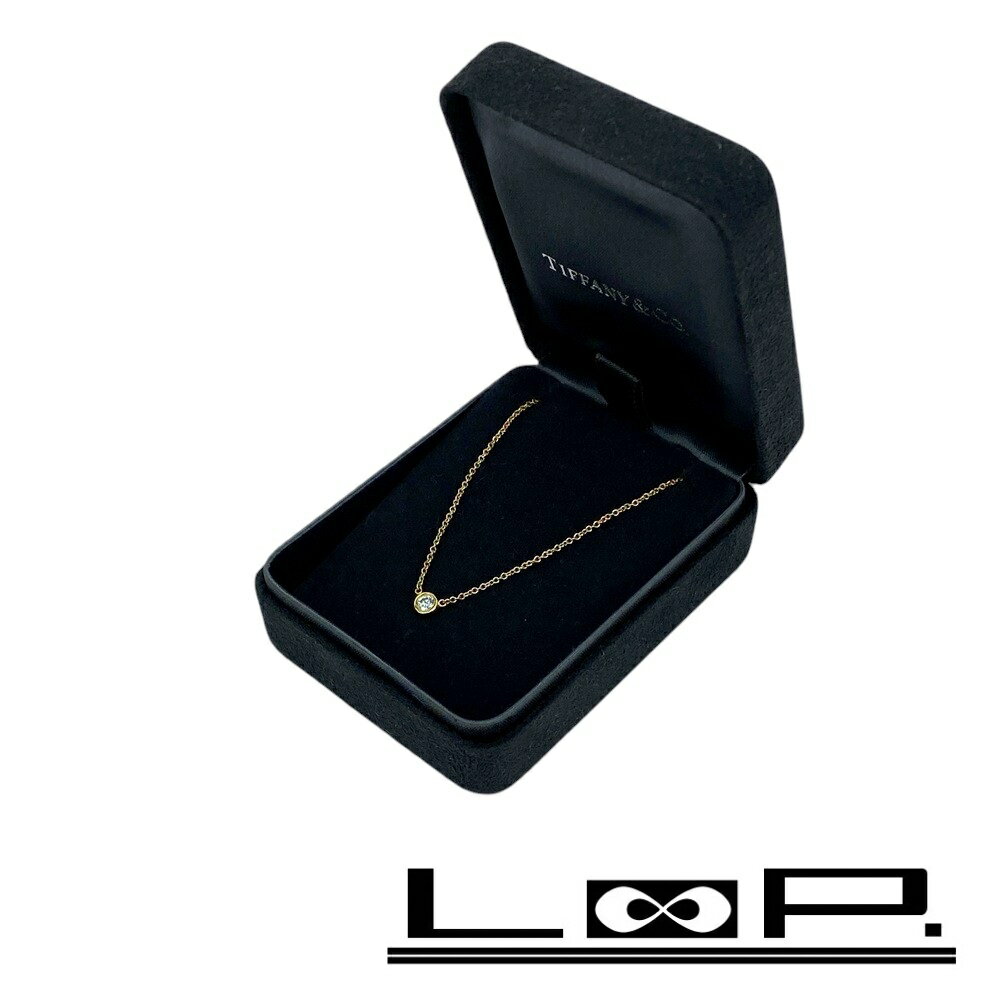 ■未使用■ ティファニー バイザヤード ネックレス アクセサリー ダイヤモンド ゴールド K18 YG750 1.9g 箱 【398766】3 【中古】