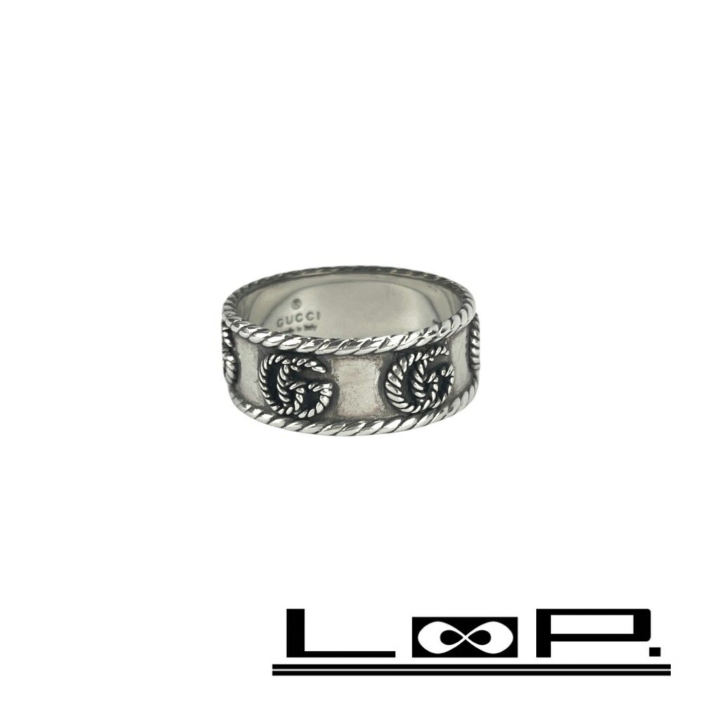 Rakuten - グッチ ■新同■ GG ロゴ リング アクセサリー シルバー SV 925 #21 箱 【560866】10 【中古】