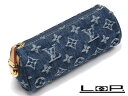 【未使用】 LOUIS VUITTON ルイ・ヴィトン トゥルース スピーディ アクセサリー ポーチ モノグラム デニム ブルー 青 M95081 【A47316】 【中古】