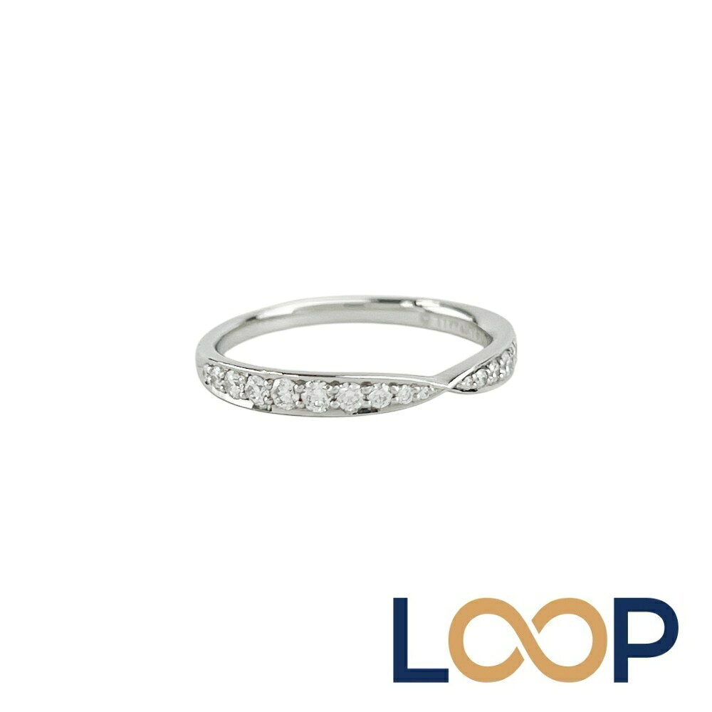 ティファニー ■美品■ ハーモニー リング 指輪 アクセサリー ダイヤ プラチナ PT950 シルバー 2.7g #10 【759369】13 【中古】