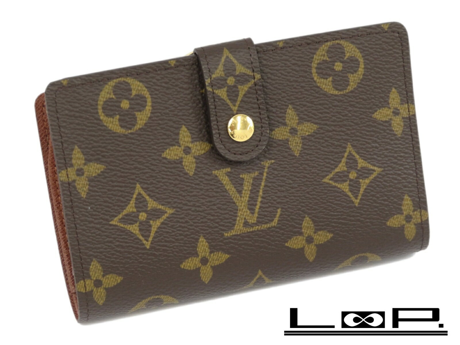 【新同】 LOUIS VUITTON ルイ・ヴィトン ポルトフォイユ・ヴィエノワ 二つ折り ガマ口 財布 サイフ モノグラム M61674 【A48425】 【中古】