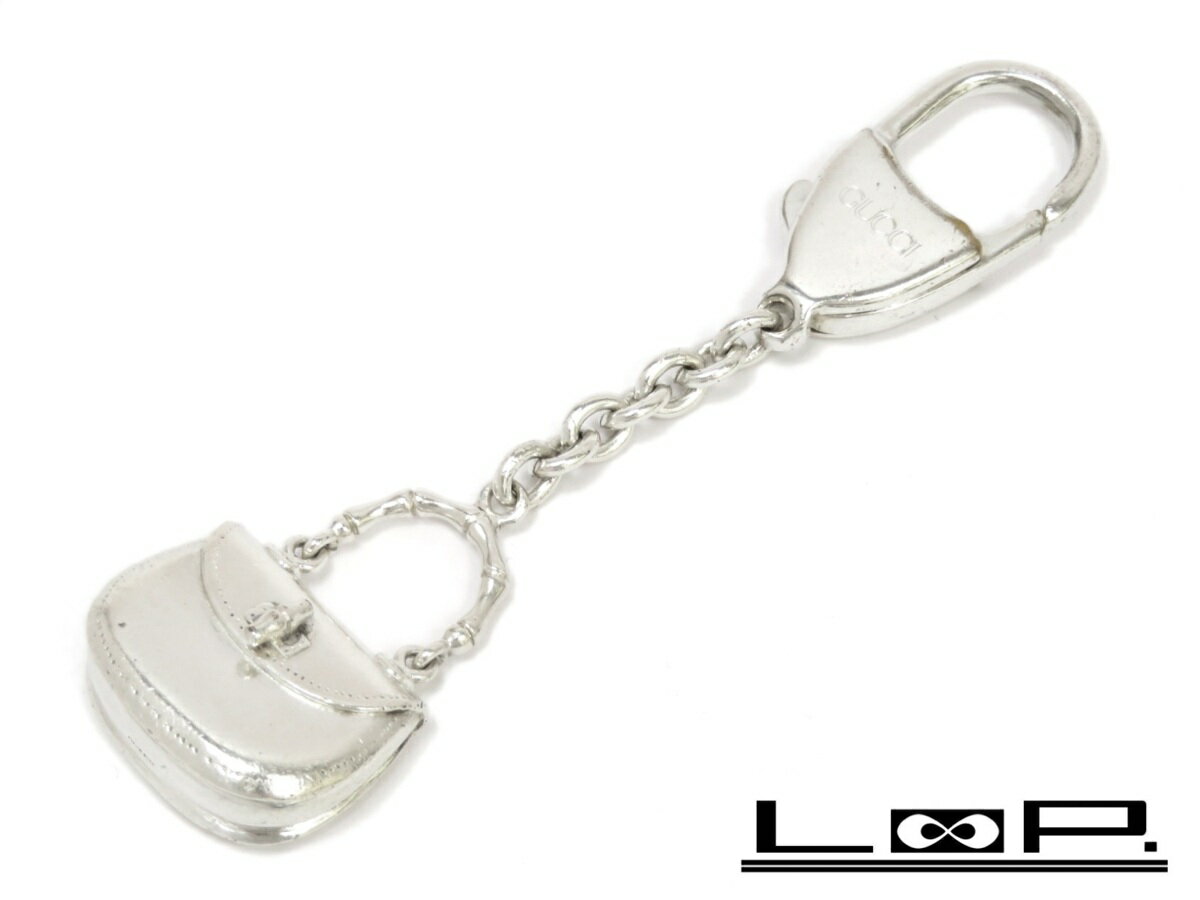 【GUCCI】 グッチ バッグ チャーム キーホルダー バンブー シルバー 【A46549】 【中古 ...