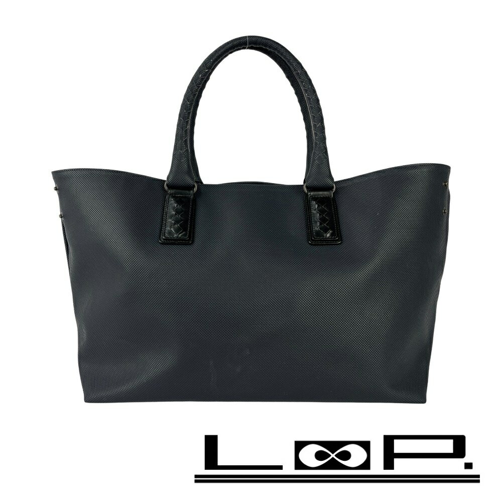 ボッテガヴェネタ ■美品■ マルコポーロ トート バッグ ファッション PVC レザー ネイビー 【544774】10 【中古】