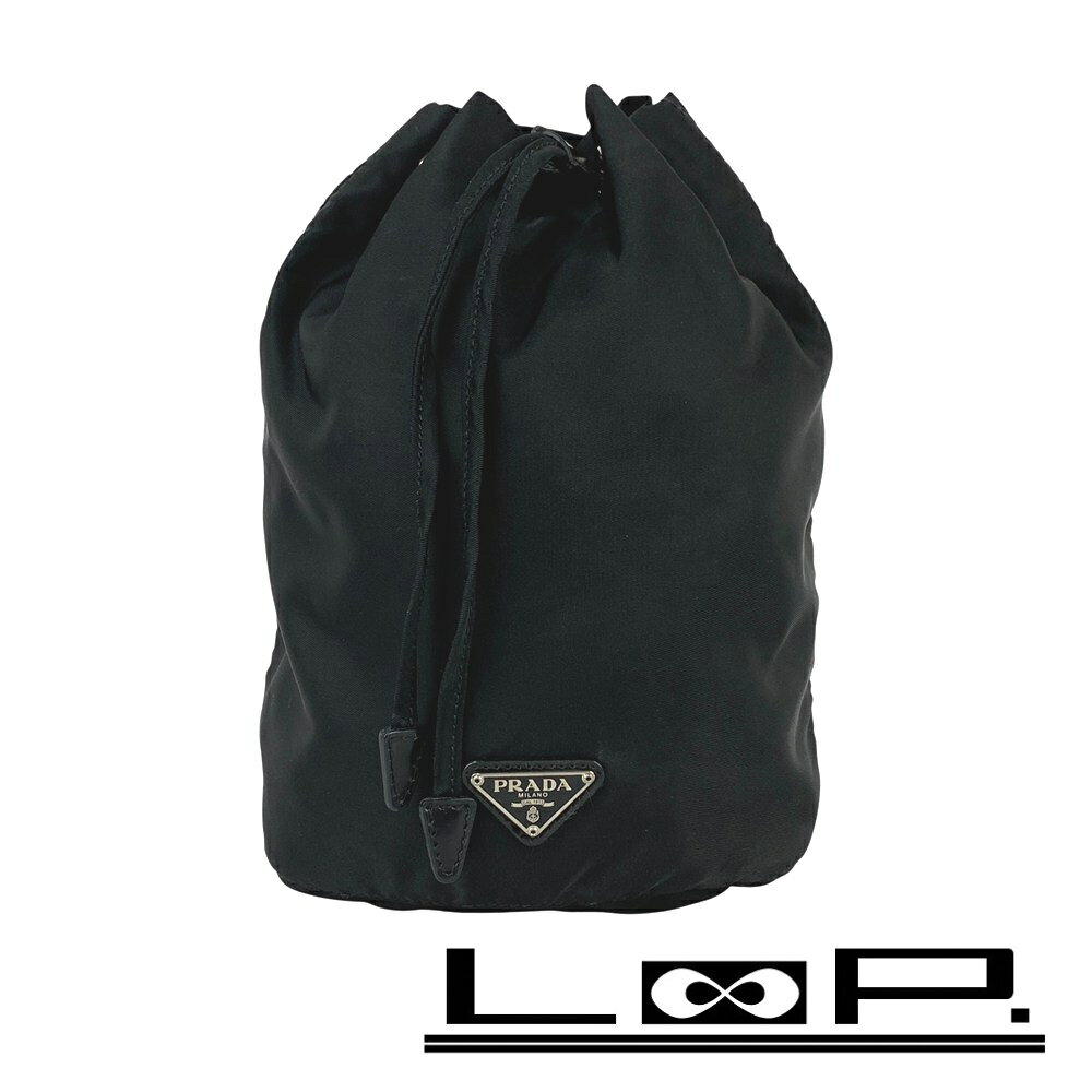 プラダ ■美品■ ポーチ 小物入れ 化粧 メイク ナイロン ブラック 1N0369 【560774】10 【中古】