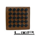 ■中古■ ボッテガヴェネタ コインケース 財布 レザー ブラック ブラウン 【390975】1 【中古】