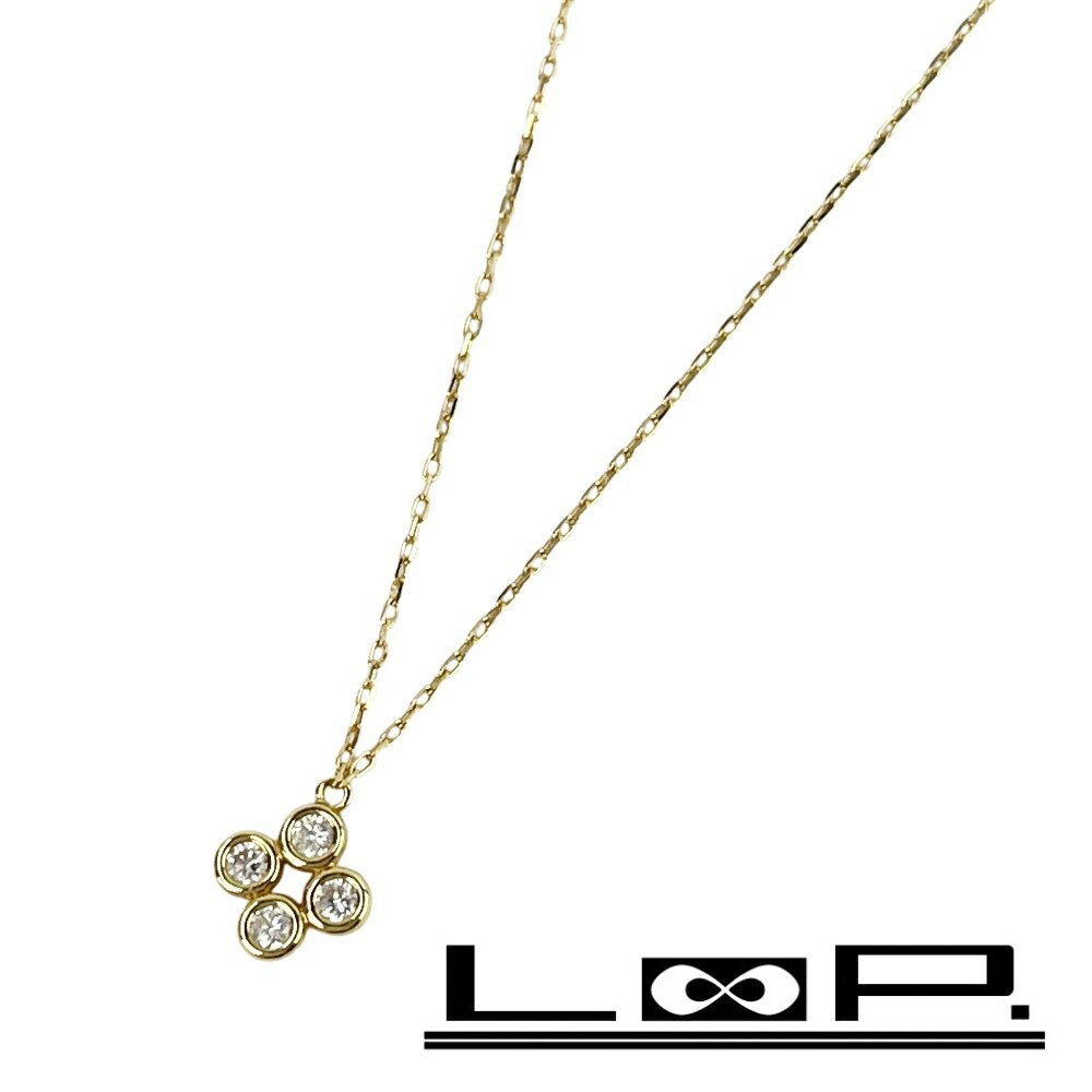 Rakuten - アーカー ■美品■ ヌーディーフルール ネックレス アクセサリー ダイヤ D0.08 K18 YG750 イエローゴールド 0.78g 【590276】13 【中古】