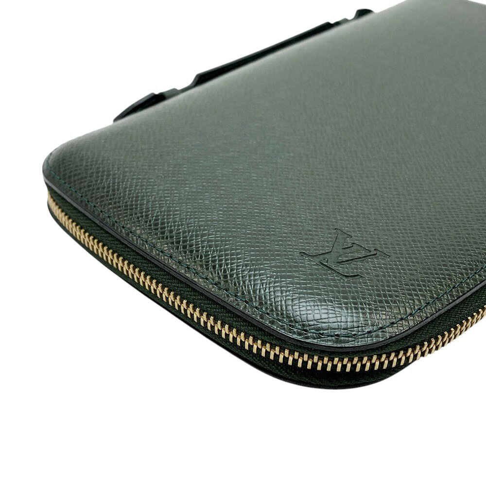 ルイヴィトン ■新同■ オーガナイザー アトール 長財布 セカンドバッグ トラベルケース タイガ エピセア グリーン M30654 箱 【378577】7 【中古】