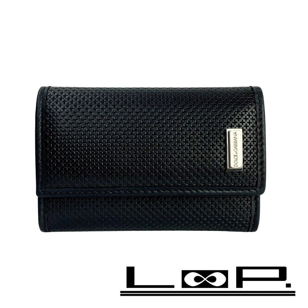 ■新同■　ドルチェ＆ガッバーナ ドルガバ 6連 キーケース ファッション PVC ブラック BP0874 箱 【48817..