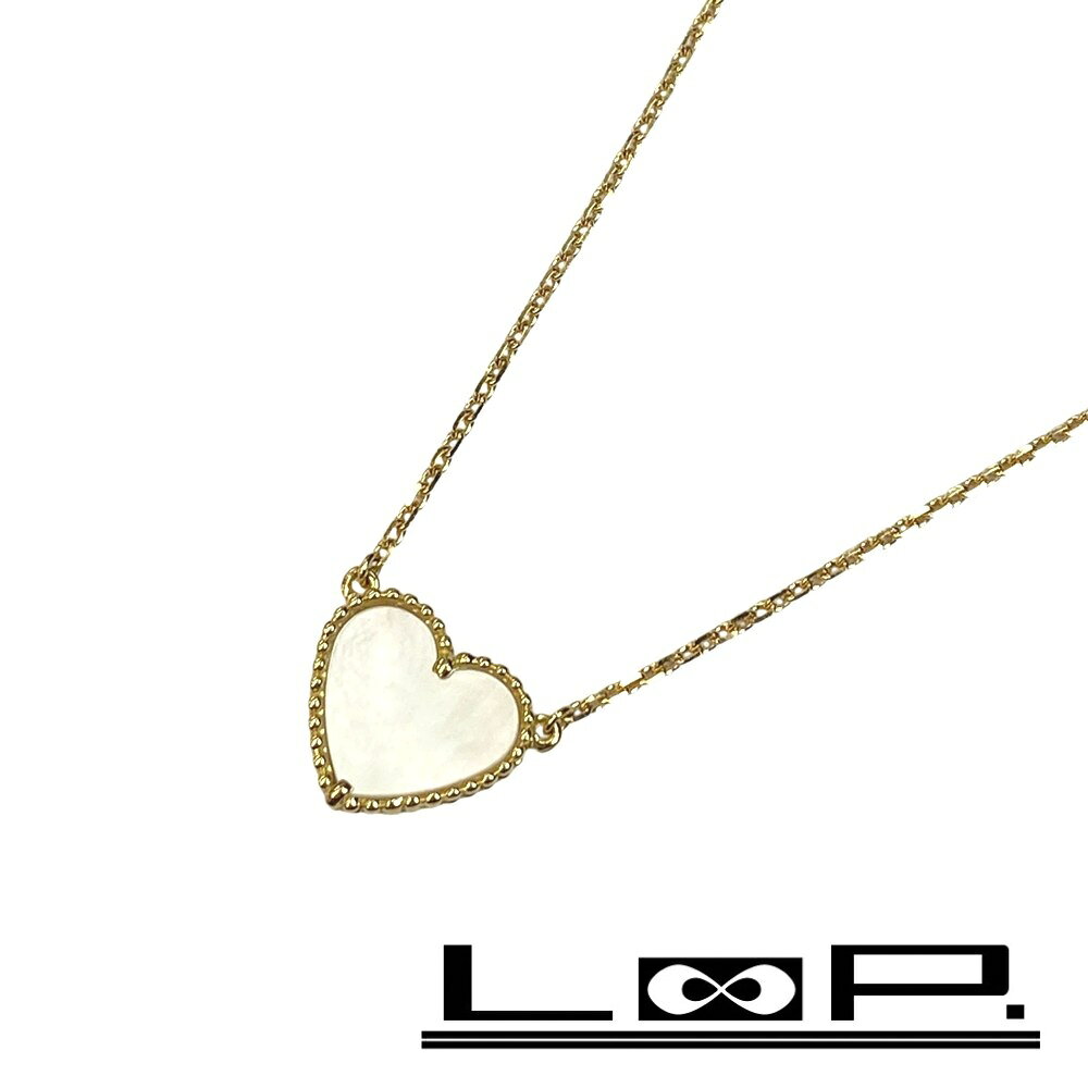 ヴァンクリーフアーペル VCA ■中古■ヴィンテージ■ ラッキー アルハンブラ ネックレス パール イエローゴールド YG750 4.8g 【541377】10 【中古】