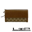 ■新同■ グッチ 長財布 サイフ ウォレット GG キャンバス ブラウン 323396 【404580】5 【中古】