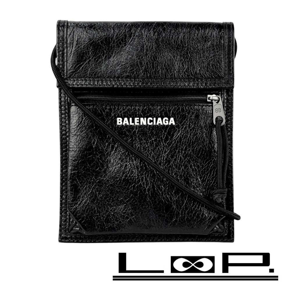 バレンシアガ ■新同■ ショルダーバッグ カバン レザー ブラック 【615382】13 【中古】