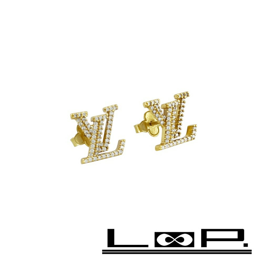 Rakuten - ルイヴィトン ■新同■ アイコニック ストラス ピアス アクセサリー ラインストーン GP ゴールド M00609【621482】5 【中古】