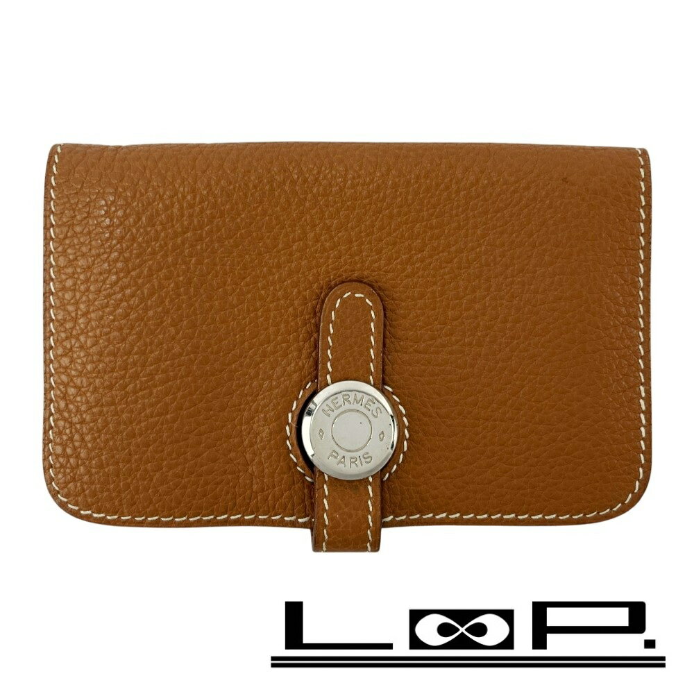 エルメス ■中古■ ドゴン カードケース 名刺入れ ビジネス トゴ ゴールド □E刻 【603785】8 【中古】