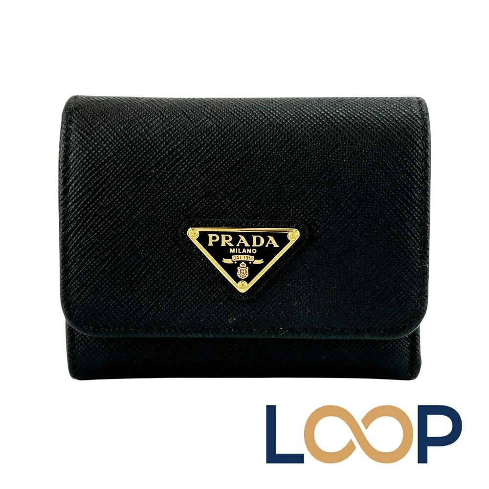【希少・極美品】プラダ 三つ折り財布 ソフトカーフ 三角ロゴ レザー ブラック 楽天市場】prada 三つ折り 財布（ブランドプラダ）の通販
