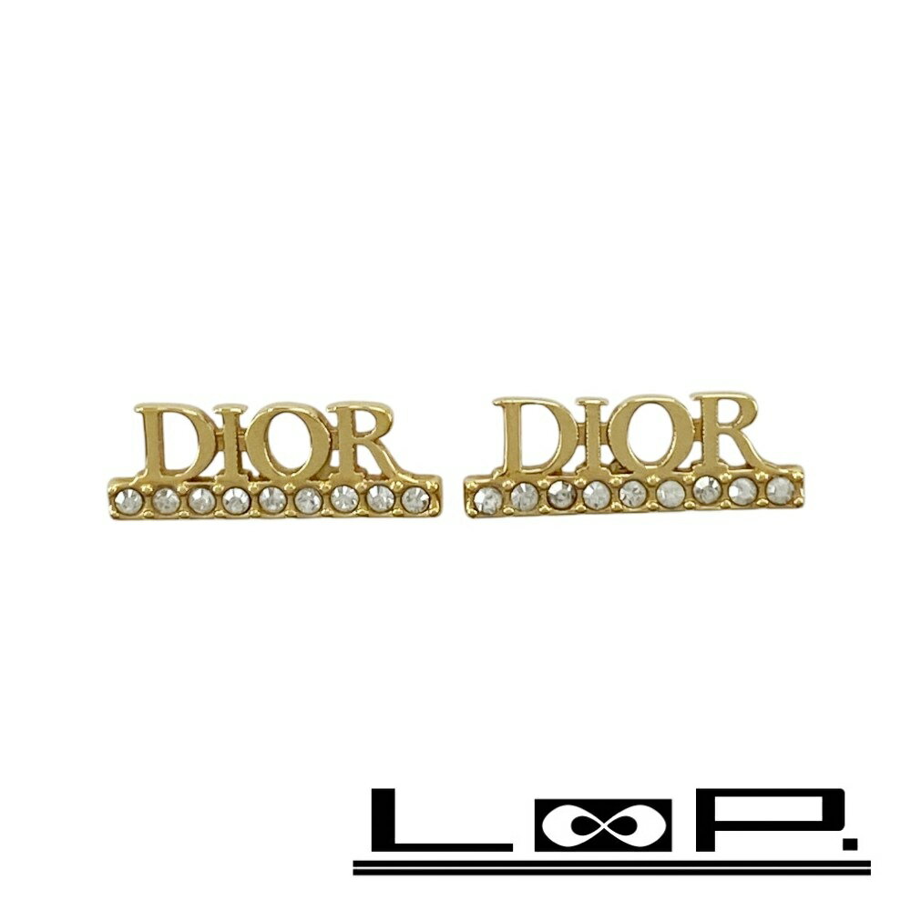 ディオール ■新同■ ピアス ロゴメレ アクセサリー ゴールド GP 【505591】11 【中古】