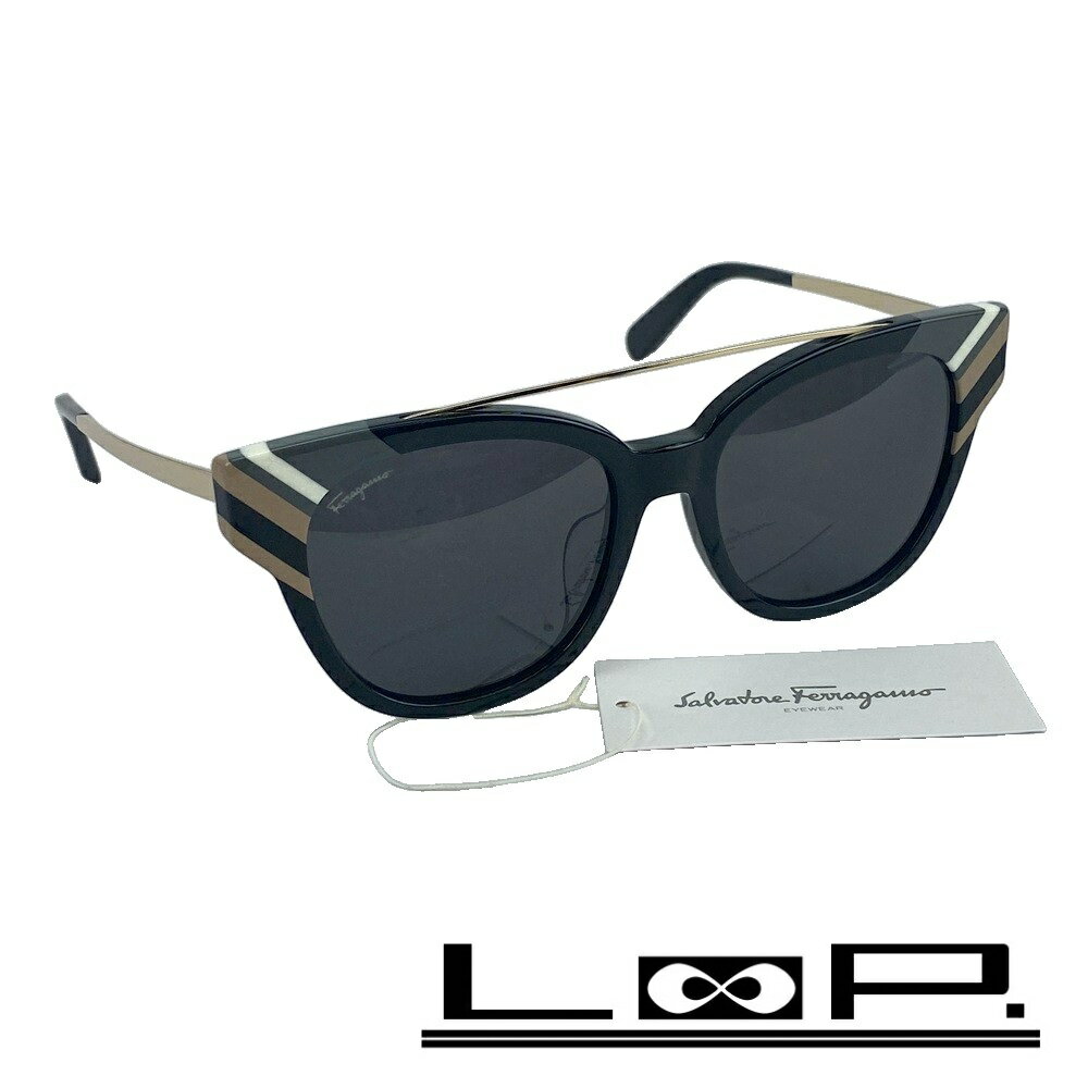 フェラガモ ■未使用■ サングラス 眼鏡 メガネ GP マルチカラー グレー ブラック ブラウン SF882SA 001 54□18 145 #3 箱 【393693】7 【中古】(4.0)
