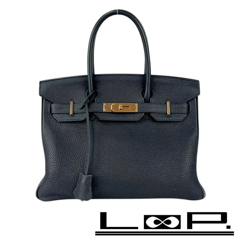 HIGH-CLASS ハイクラス ハンドバッグ レザー ネイビー バーキン 黒 HIGH-CLASS ハイクラス ハンドバッグ レザー ネイビー バーキン 黒