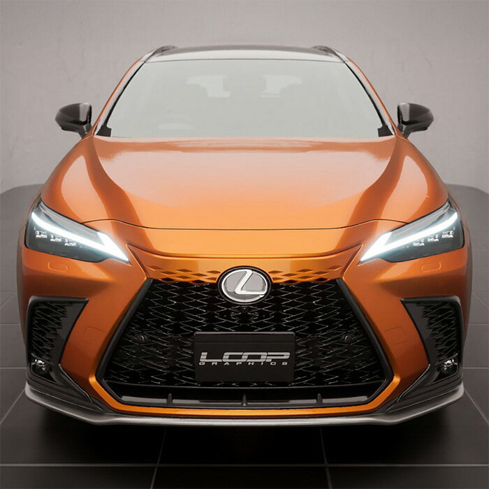 ※未塗装品※ アレックスグリル LEXUS NX F SPORT AZ20型専用 ■ NEW RXタイプフロントグリルカバー（レクサスNX 20系 Fスポーツ スピンドルグリル RX顔 RXルック RX風 スピンドルボディ エアロパーツ ボディパーツ 外装 パーツ カスタム 純正風 移植 DIY ループグラフィクス