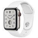 Apple Watch Series 4 GPS + Cellularモデル 40mm B Apple Watch Series 5 GPS+Cellularモデル 40mm | Apple認定商品 | アップルウォッチ シルバー チタン チタン ケースブ ホワイトバンド付き