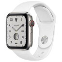 Apple Watch Series 5 GPS + Cellularモデル 44mm B Apple Watch Series 5 GPS+Cellularモデル 44mm | Apple認定商品 | アップルウォッチ シルバー チタン チタン ケースブ ホワイトバンド付き