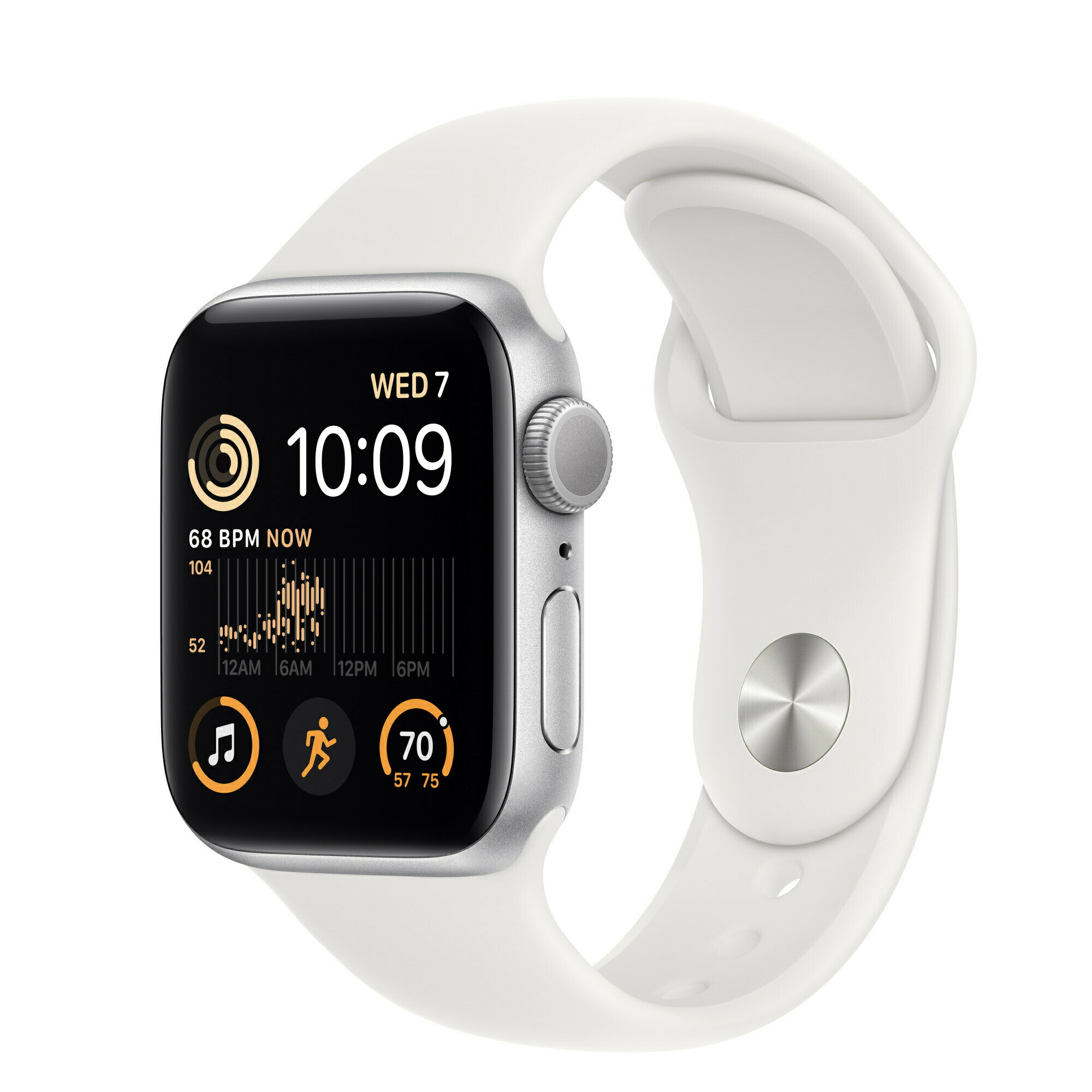 A Apple Watch SE 第2世代 GPS モデル 40mm Apple認定商品 アップルウォッチ シルバー アルミニウムケース ホワイトバンド付き