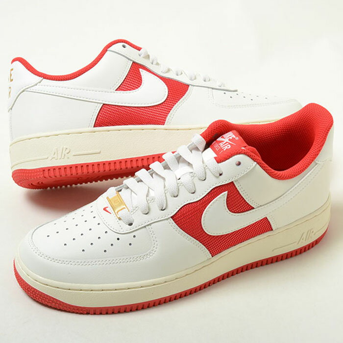 NIKE AIRFORCE 1 '07 メンズ スニーカー ベージュ レッド fn7439-133