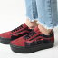 VANS Old Skool Stac ヴァンズ オールドスクール レディース スニーカー ワインレッド vn0a7q5m02y