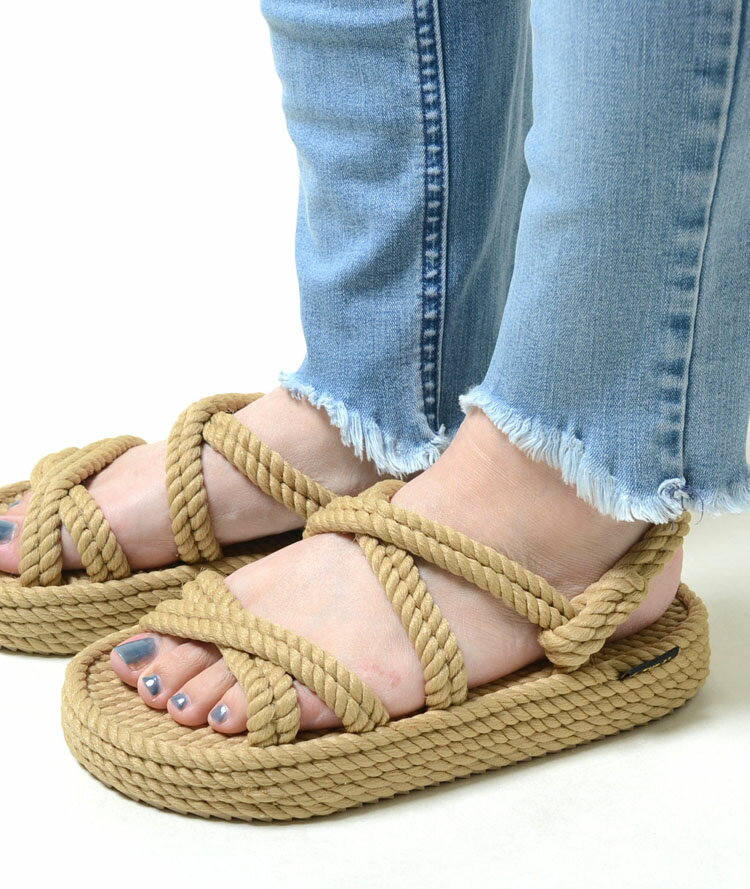 Rakuten - BOHONOMAD TAHITI WOMEN PLATFORM ROPE SANNDAL ボホノマド タヒチ ウーマン プラットホーム ロープ サンダル レディース ベージュ boh00101