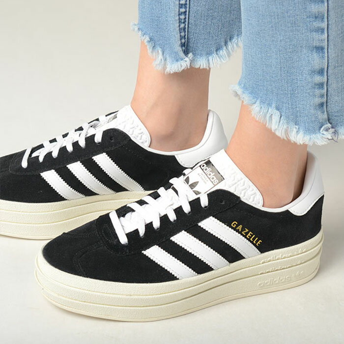 adidas GAZELLE BOLD W アディダス ガゼル ボールド レディース スニーカー ブラックホワイト hq6912
