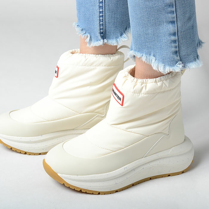HUNTER GRIP SHORT SNOW BOOT ハンター ブリップ ショート スノー ブーツ レディース ホワイト ufs7100nyl-whi