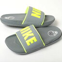 NIKE OFFCOURT SLIDE ナイキ オフコート スライド メンズ サンダル グレー蛍光イエロー bq4639-025m