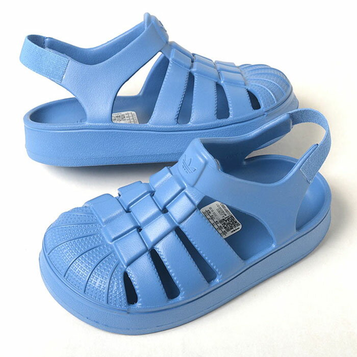 【17cm-22cm】adidas SST SANDAL C アディダス スーパースター サンダル キッズ ブルー ji2800