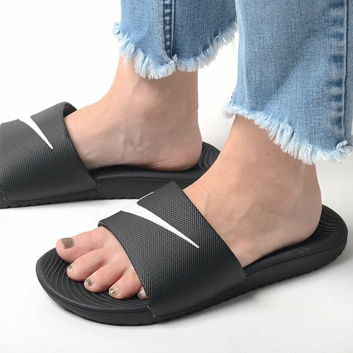 【17cm-24cm】NIKE KAWA SLIDE (GS/PS) ナイキ カワ スライド キッズ サンダル ブラック 819352-001