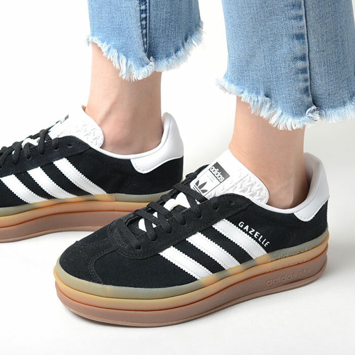 Rakuten - adidas GAZELLE BOLD W アディダス ガゼル ボールド レディース スニーカー ブラックホワイト ie0876