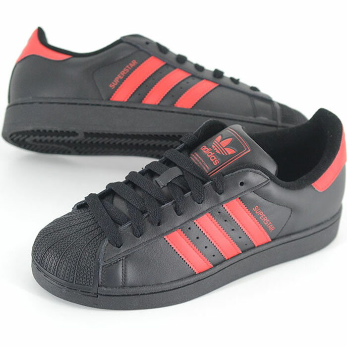 Rakuten - adidas SUPERSTAR II アディダス スーパースター メンズ スニーカー ブラックレッド jq2309