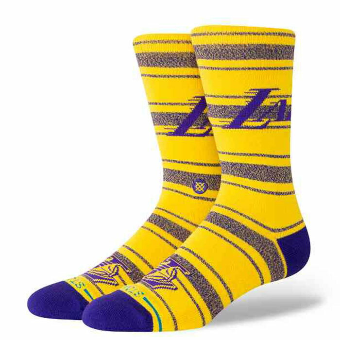 STANCE LAKERS HOMESICK CREW Socks スタンス レイカーズ クルー ソックス メンズ ゴールド lakershomesick