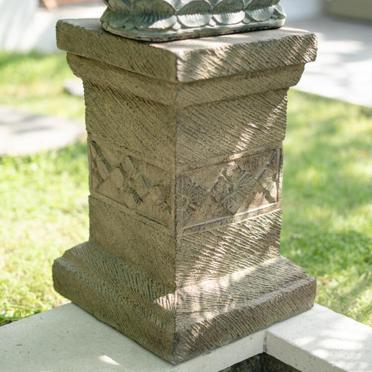 ストーンカービング スタンド オブジェ 置物 ディスプレイ 柱 石柱 ベース アジアン モダン おしゃれ 【54271】インテリア・寝具・収納 インテリア小物